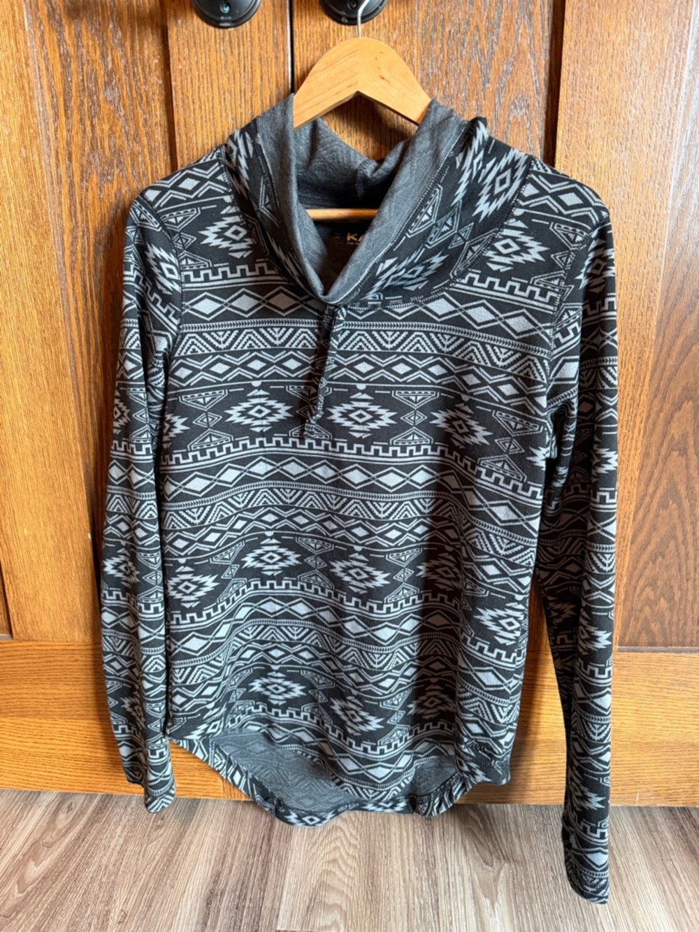 Kavu Black Cowl Neck Pullover
